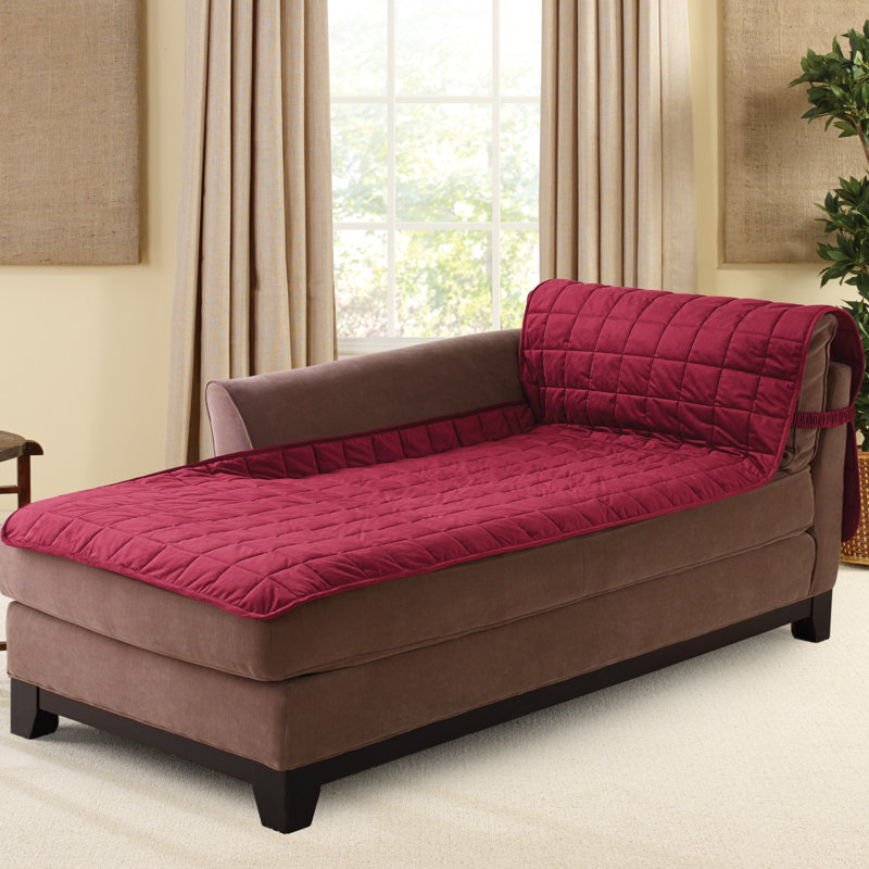 Sure Fit Deluxe Comfort Quilted Armless Box Cushion Chaise Lounge